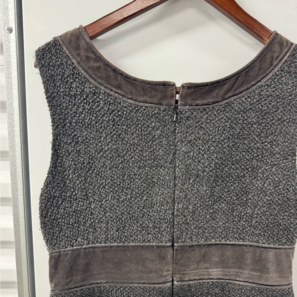 Tory Burch Wool Blend Sleveless Dress Brown Womens Size 12 Utility Lagenlook - Picture 7 of 12